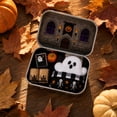 thumbnail image 1 of LOWLHOME Halloween Ghost Tin Box Set, Metal Tin Box Miniature Dollhouses Set Includes Plush Ghost, Mini Pumpkins & Mini Books, Spooky Halloween Theme Decor for Home & Gift, D, 1 of 4