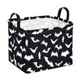 thumbnail image 1 of LOWLHOME Halloween Large-capacity Storage Basket, Rectangular Bat Baskets Halloween Basket, Cute Storage Bins Organizer Box Girls Room Decor for Home Office Dorm Closet Shelf (Black Bat), 1 of 6