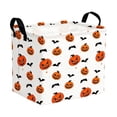 thumbnail image 1 of LOWLHOME Halloween Large-capacity Storage Basket, Rectangular Pumpkin Baskets Halloween Basket, Cute Storage Bins Organizer Box Girls Room Decor for Home Office Dorm Closet Shelf (White Pumpkin ), 1 of 6