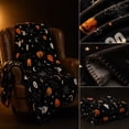 thumbnail image 1 of LOWLHOME Halloween Printed Ghost Throw Blanket, Soft Festive Ghost Printed Throw Blanket, Plush Fuzzy Reversible Blankets for Bed Sofa Couch Livingroom, 40"x28", 1 of 7