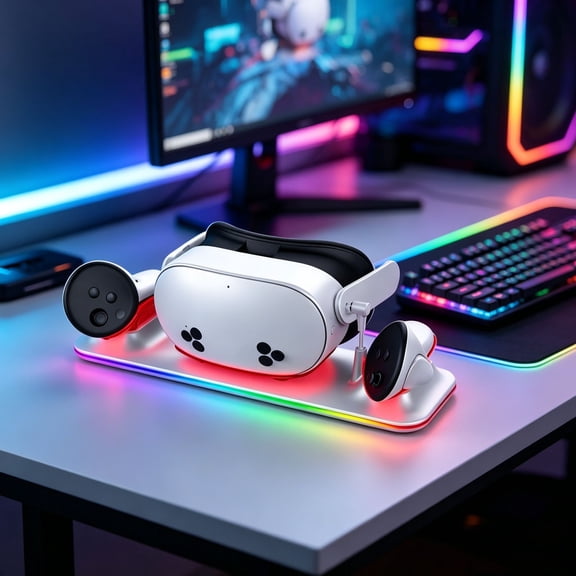 LOWLHOME Magnetic Charging Dock, with Battery for 3S Headsets and Controllers, Quick-Charge Dock