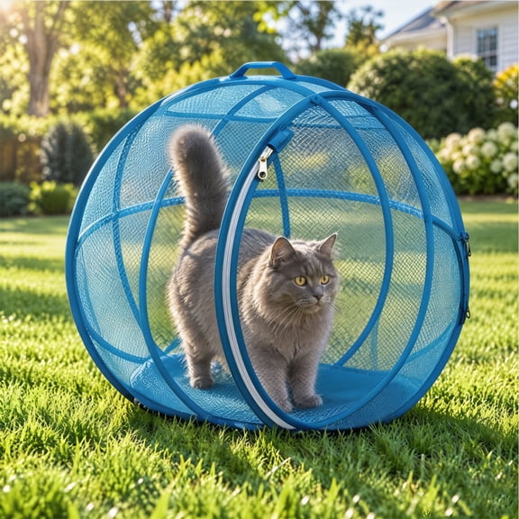 LOWLHOME Outdoor Cat Exercise Ball, Breathable Interactive Rolling Toy for Indoor & Outdoor Play, Durable Lightweight Cat Play Ball for Exercise & Enrichment