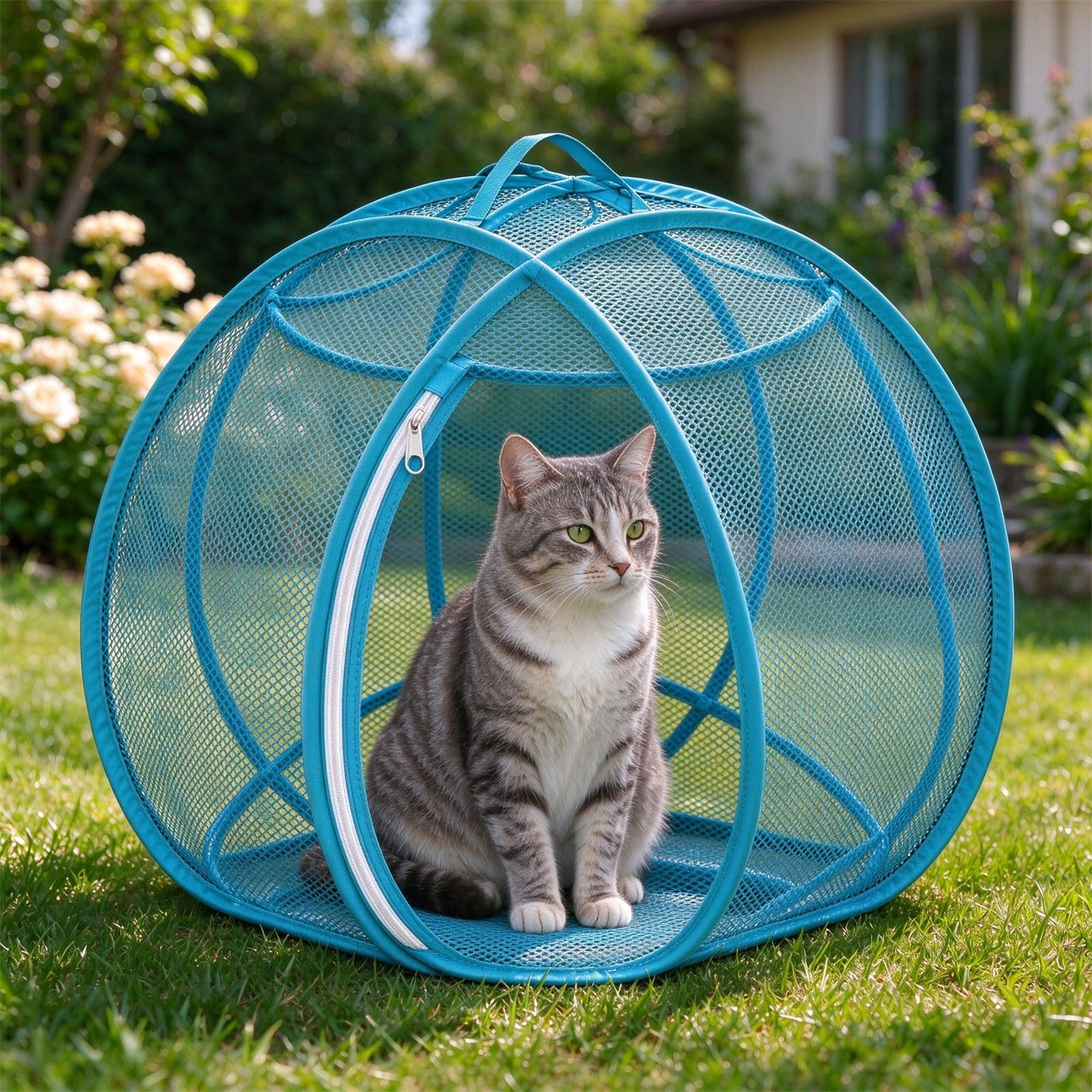 LOWLHOME Outdoor Cat Exercise Ball, Breathable Interactive Rolling Toy ...