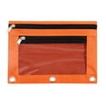 thumbnail image 1 of LOWLHOME Pencil Pouch for 3 Ring Binder, Three Hole Cloth Case with Double Layer Mesh and Large Capacity Zipper for Pen Organization, 1 of 3
