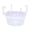thumbnail image 1 of LOWLHOME Plastics Hanging Basket Drip Pans, 2026 New Hanging Basket Watering Tray, Clear Hanging Basket Drip Pan with Hooks, Plastic Drip Pan for Hanging Planters(8 in,1PC), 1 of 5