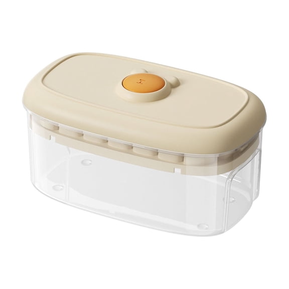 LOWLHOME Pressing Ice Compartment Ice Chunks Model, Home Ice Box Storage Freezing Ice Chunks Model, Easy To Take Off The Model Freezer Tools (Beige)