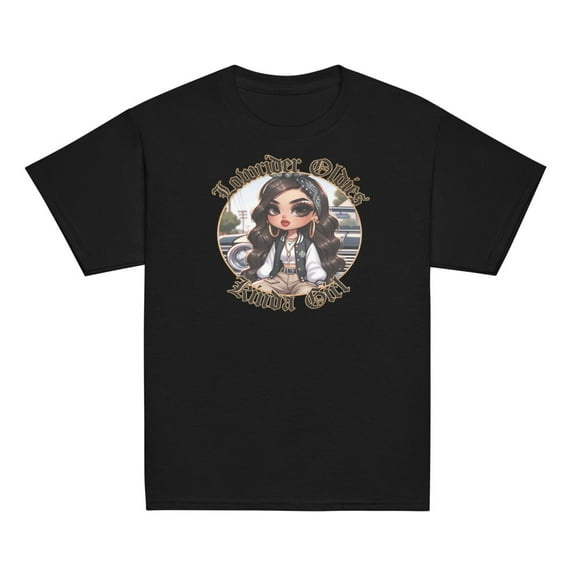 LOWRIDER LATINA LOWRIDER ART KIDS Youth classic tee (Black, L)