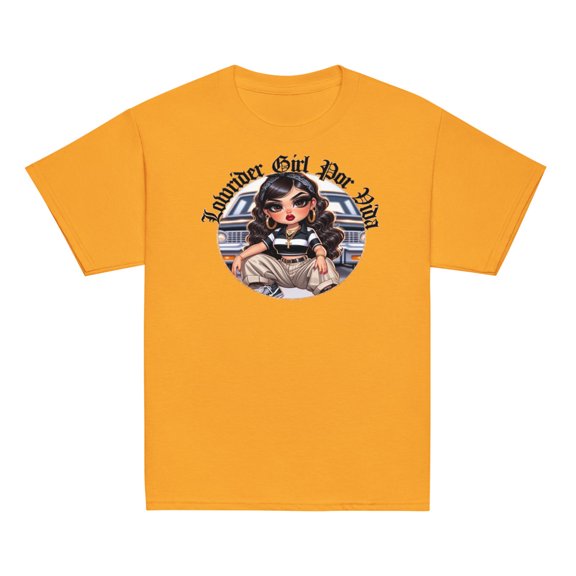 LOWRIDER LATINA LOWRIDER LATIN ART KIDS Youth classic tee (Gold, L)