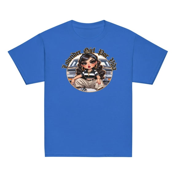 LOWRIDER LATINA LOWRIDER LATIN ART KIDS Youth classic tee (Royal, XS)