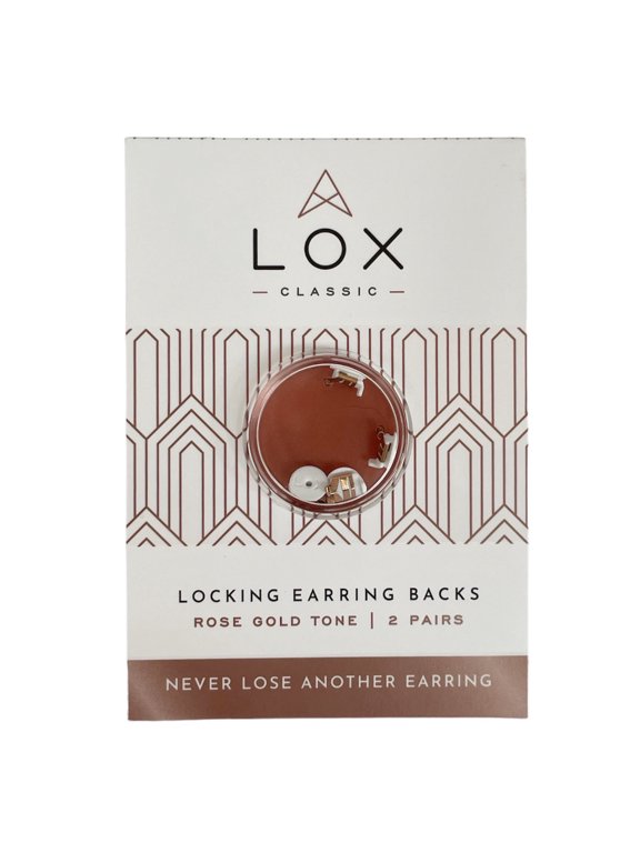 classic locking earring backs rose gold tone