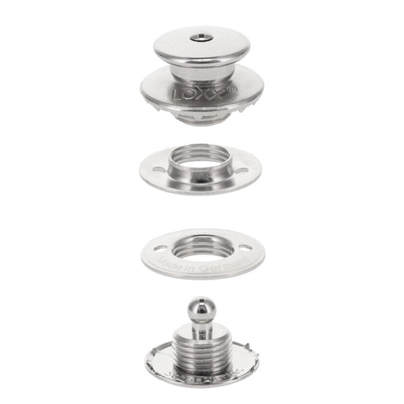 LOXX Fastener Set, Nickel Plate, Solid Brass