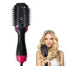 LOYALGET One-Step Hair Dryer  Hair Dryer Brush Hot Air Brush Volumizer Hot Air Brush Professional Hair Dryer Brush Hot Air Styler Hair Salon Curling for Fast Drying,Straightening,Curling 15*3.5In