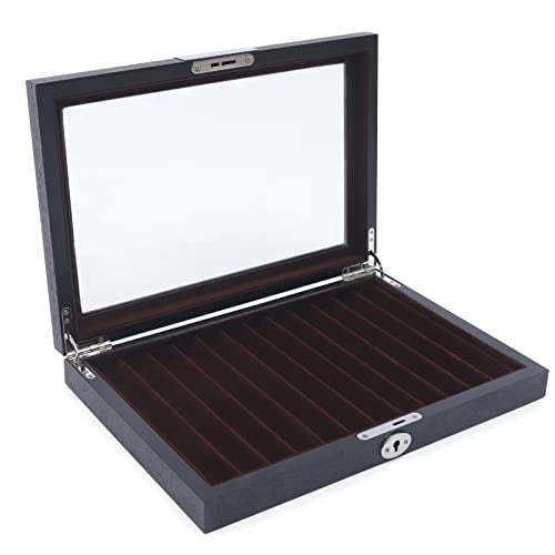 34-Slot Wooden Pen Display Case With Clear Lid - Rosewood Fountain Pen Organizer & Collector Box, Perfect Gift For Men, Dad, Boyfriend, Or Husband - View #5