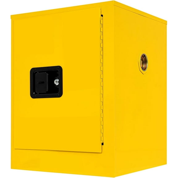 LOYALHEARTDY 22" x 18" x 18" Hazardous Storage Cabinets/Safety Cabinet, Flammable Liquid Dangerous Items Cold Rolled Steel Cabinet Storage for Industrial Home (12 Gal-Yellow)