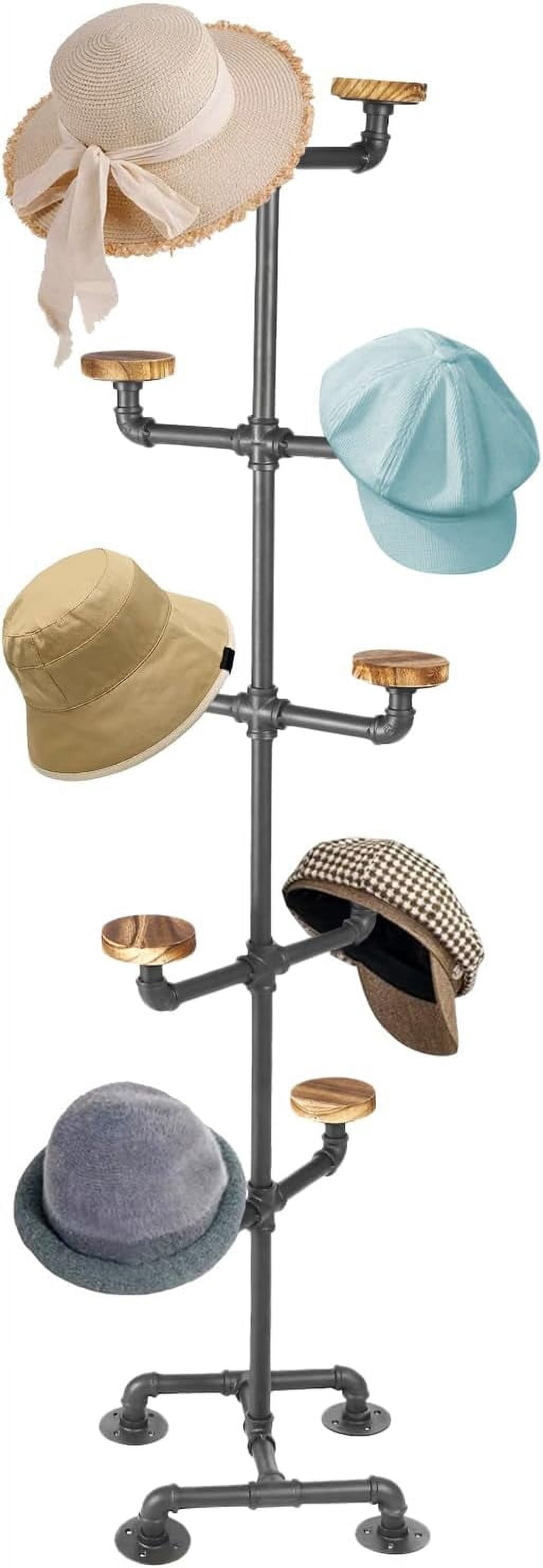 LOYALHEARTDY Hat Rack Stand, 5 Tier 10 Round Hat Hangers Hat Display ...