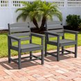 thumbnail image 1 of LOYALICE HDPE Outdoor Dining Chairs Set of 2, All-Weather Patio Dining Arm chairs, Gray, 1 of 1
