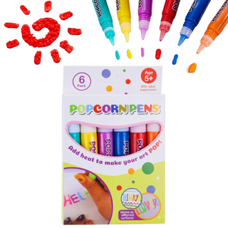  24PCS DIY Bubble Popcorn Drawing Pens, Magic Popcorn