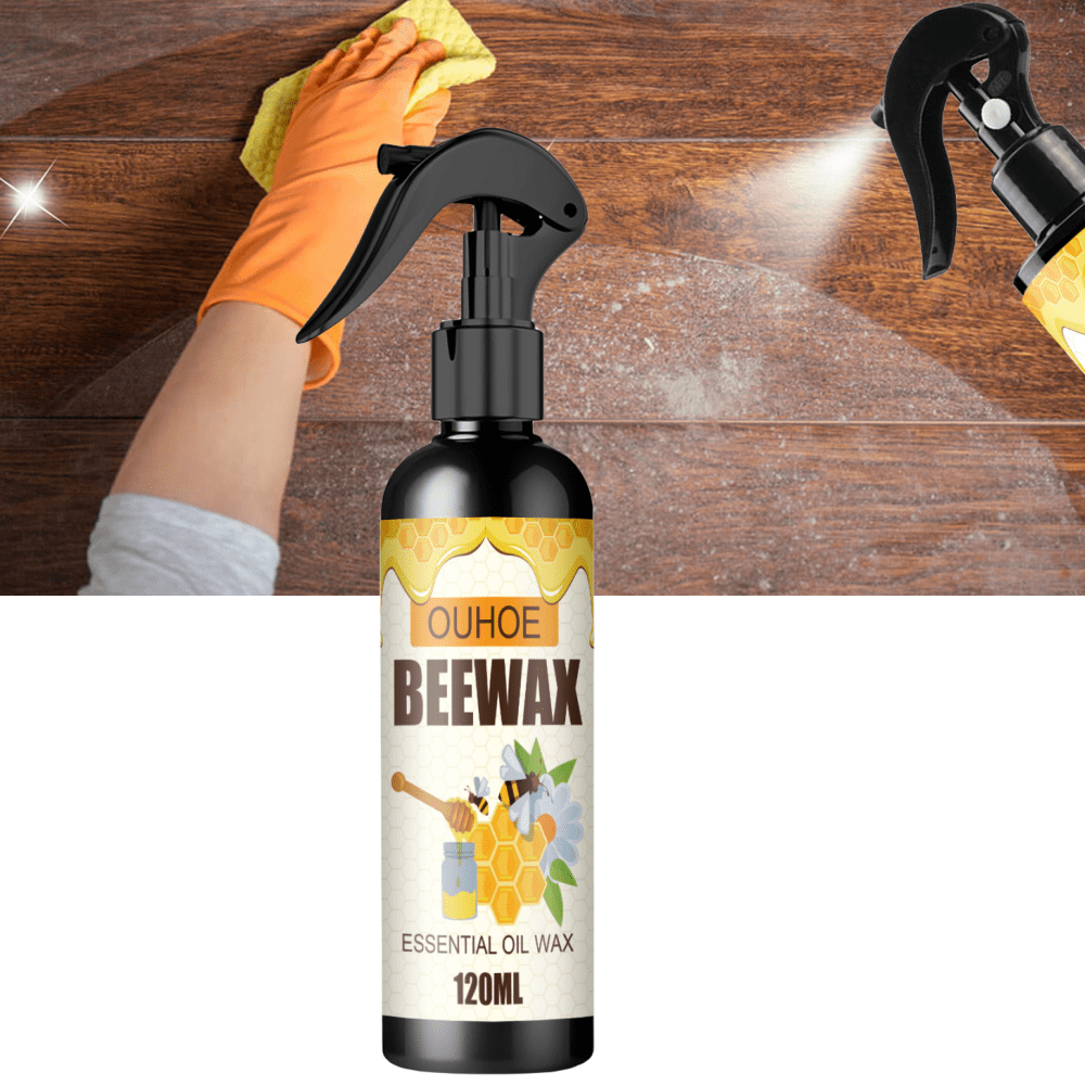 Rdeuod 2024 New Beeswax Spray,120ml Natural Micro-Molecularized Beeswax  Furniture Polish, Bees Wax Furniture Polish And Cleaner, Wood Cleaner and  Polish Furniture Wax with Rags and Gloves 