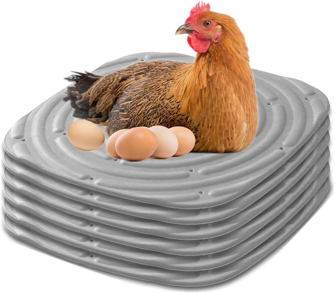 LOYATANK 6 Pack Nesting Box Pads for Chickens, Washable Chicken Nesting