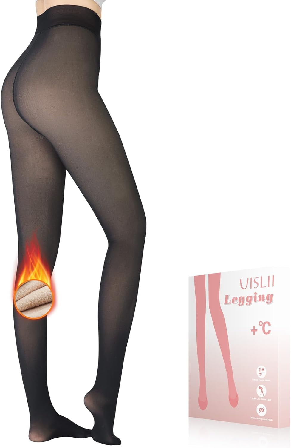 LOYATANK Fleece Lined Tights Women, Warm Pantyhose leggings Women,Fake