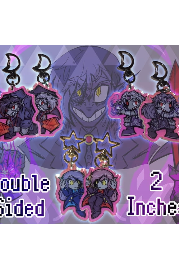 LOZ Cadence of Hyrule 'Rainbow' Acrylic 2 Inch Keychains (by Atropazar) (1 keychain)
