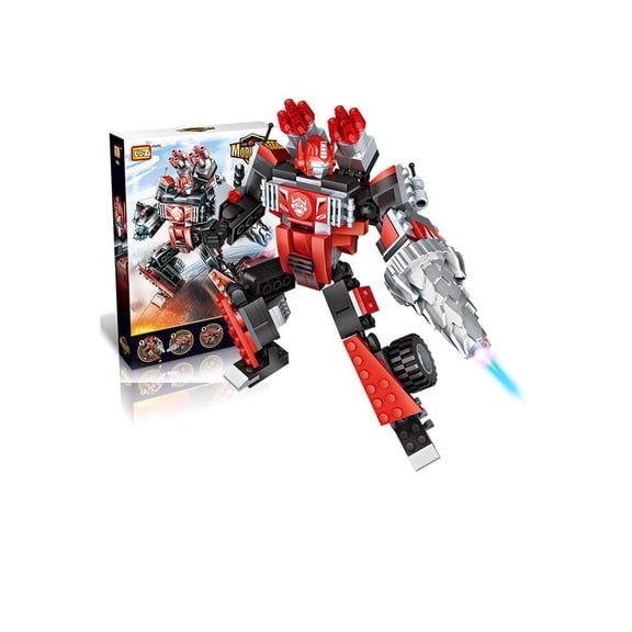 LOZ Mini Blocks Transformation Truck Crane Car Robot 1819 236pcs