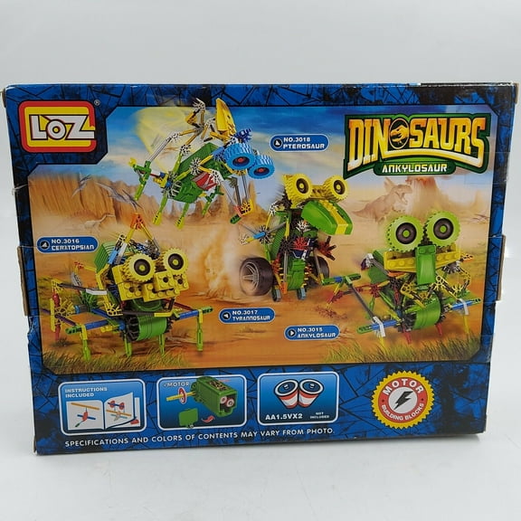 LOZ Motor Building Block Jungle Action Robotic Dinosaurs Ankylosaur - 3015