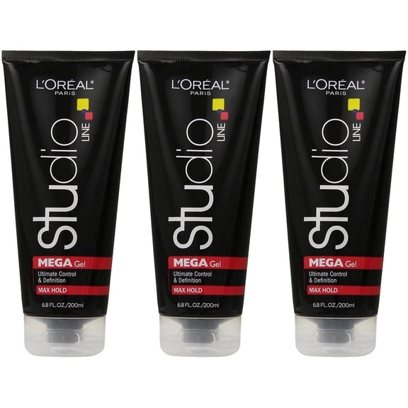 Loreal Paris Studio Line Mega Hair Gel, 6.8 Ounce (Pack Of 3)