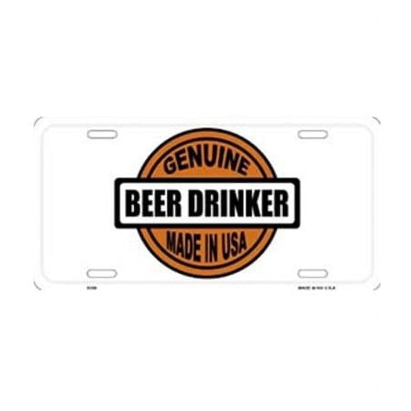 LP-1228 Genuine Beer Drinker Made in USA License Plate- X396