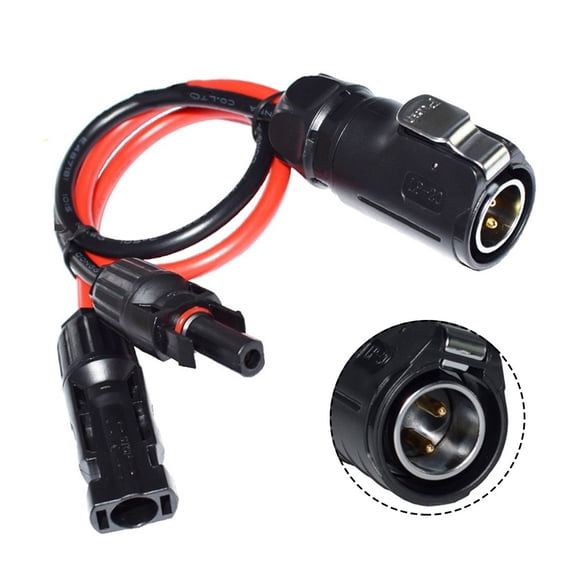LP-20 2 Pin 2P Aviation Hella Plug Solar Panel Battery Power 10AWG Adapter Cable