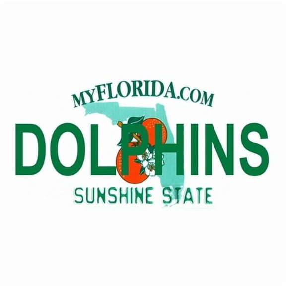 LP-2039 Florida State Background License Plates- Dolphins