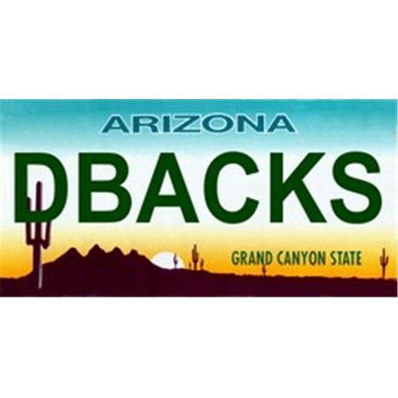 LP-2100 Arizona State Background License Plates- Dbacks