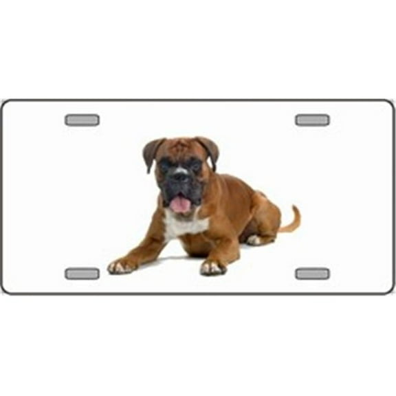 LP-2160 Boxer Dog Pet Novelty License Plates- Full Color Photography License Plates