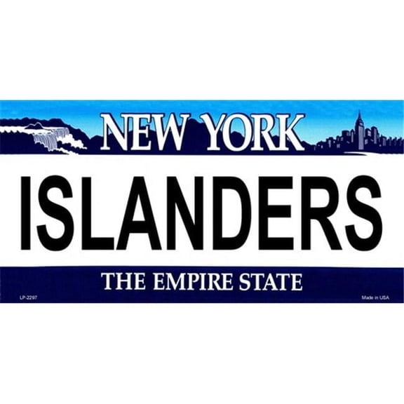 LP-2297 New York State Background License Plates- Islanders