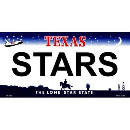 LP-2300 Texas State Background License Plates- Stars
