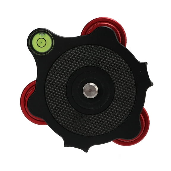 LP64 Camera Tripod Ball Head Leveling Base Aluminum Triple Wheel Leveler Bubble Level