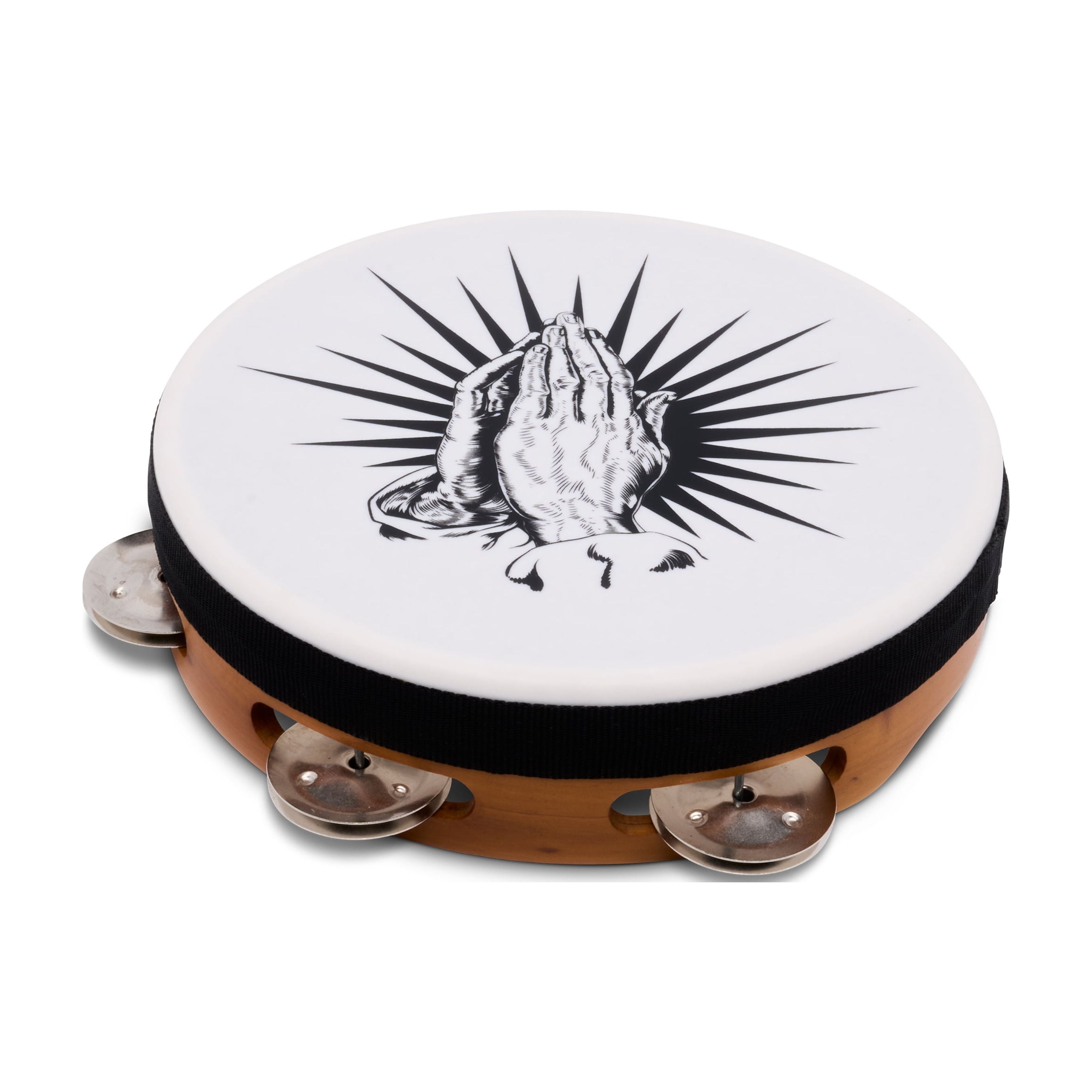 LP 8" Praying Hands Tambourine, White