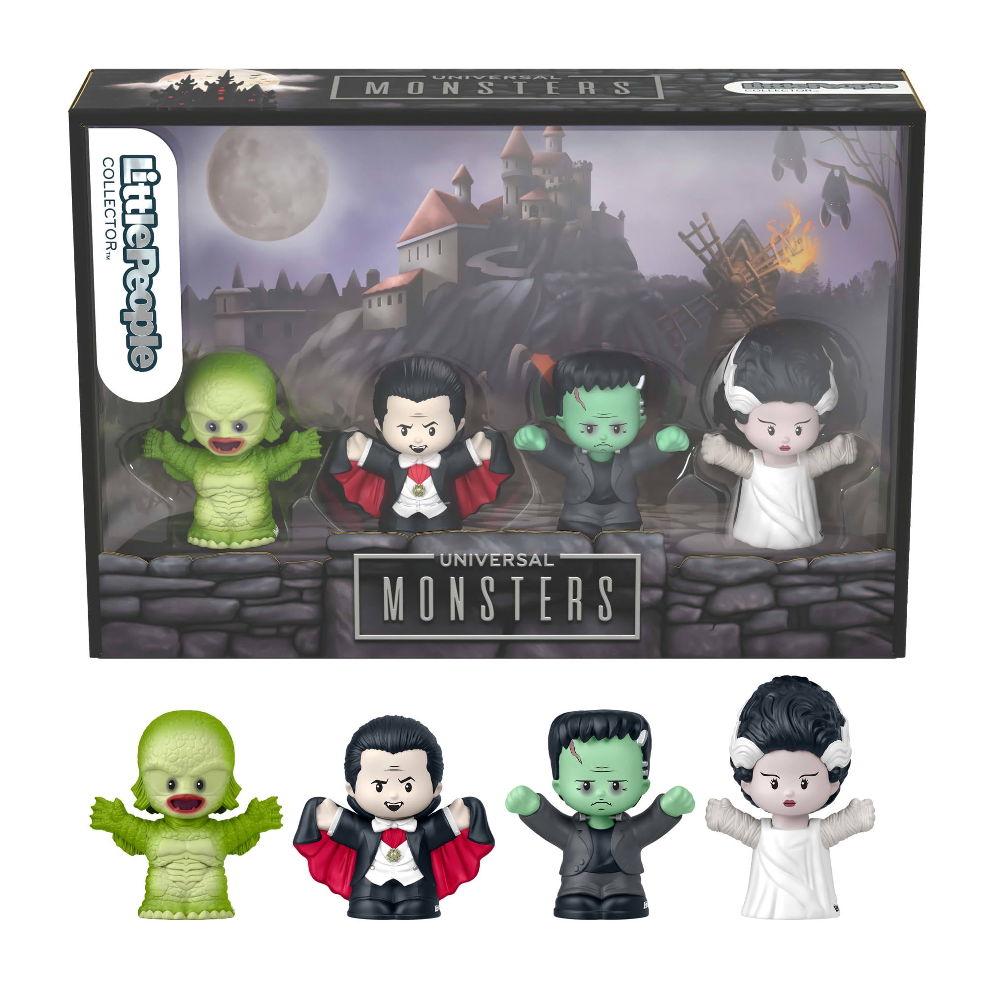 Little People Collector Universal Monsters Special Edition Set for Horror Fans, 4 Figures