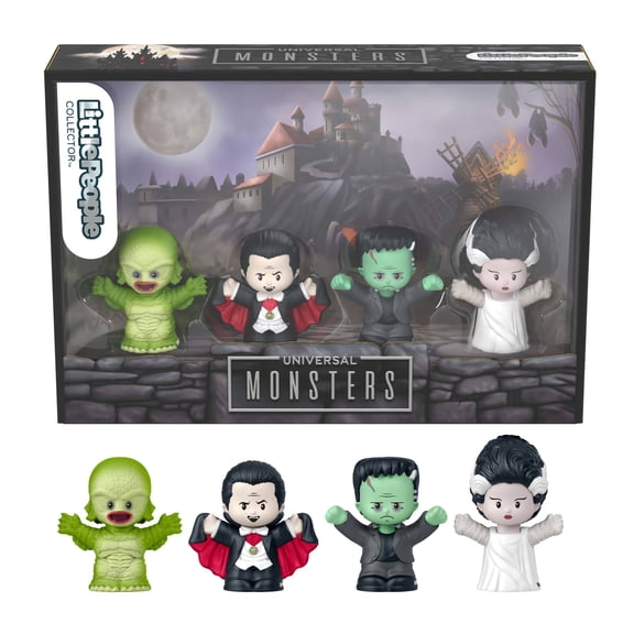 Little People Collector Universal Monsters Special Edition Set for Horror Fans, 4 Figures