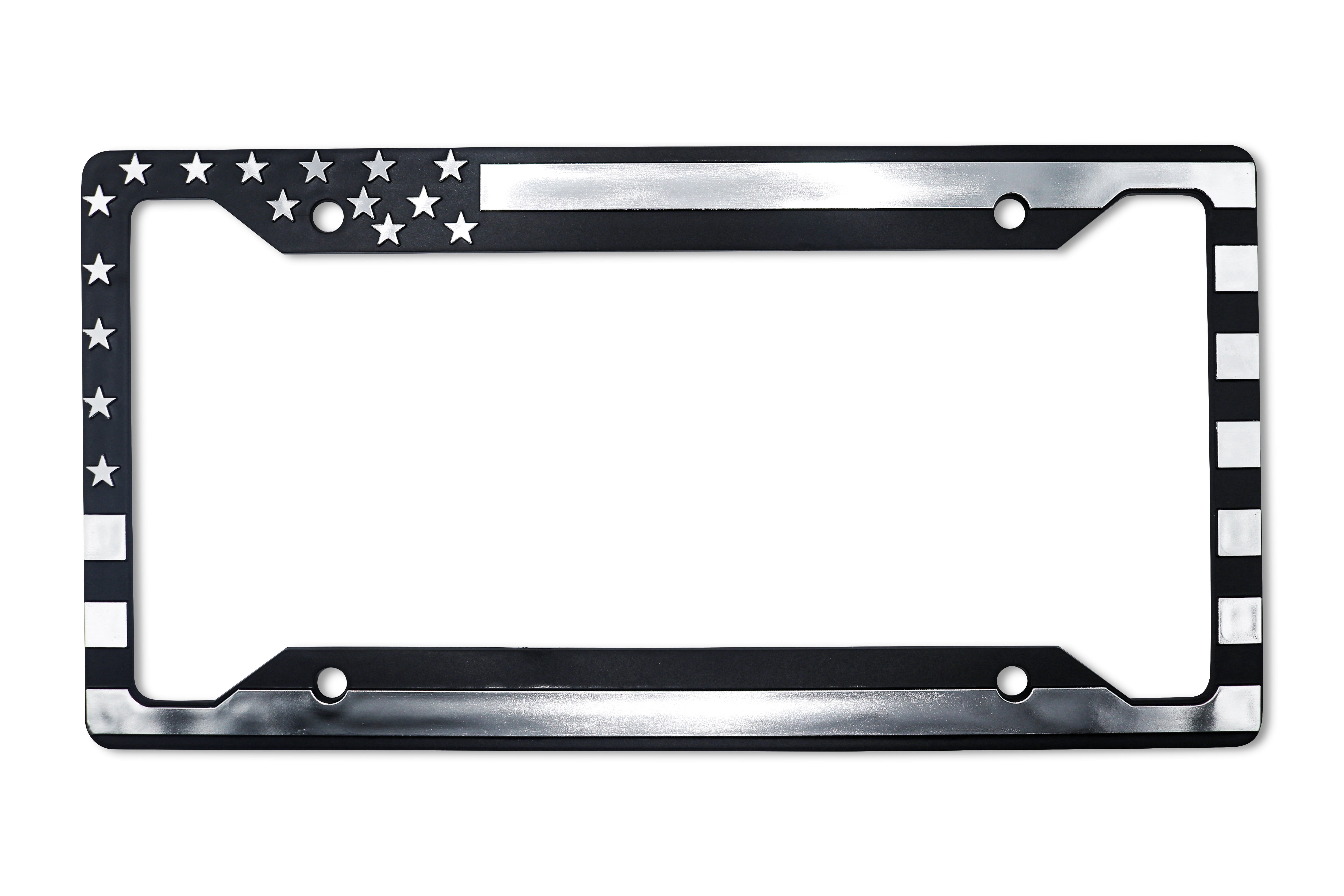 LP Frameworks American Flag (Chrome) 3D Raised License Plate Frame | 1 ...