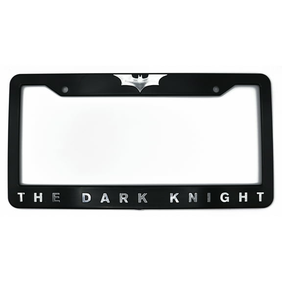 LP Frameworks The Dark Knight 3D Raised License Plate Frame | 1 Pack Car License Plate Cover | Universal US Car Black License Plate Holder | Auto Accessories (Car, Truck and SUV) (Chrome)