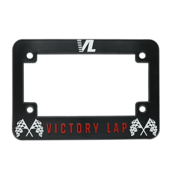 LP Frameworks Victory Lap 3D Raised Motorcycle License Plate Frame for Nipsey Hussle | 1 Pk Motorcycle License Plate Cover | Universal Motorcycle License Plate Holder | Auto Accessories (Red)
