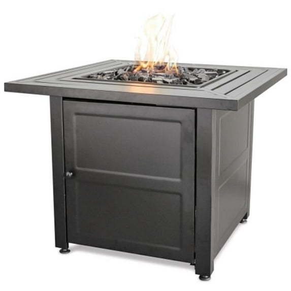 LP Gas Outdoor Firebowl with Steel Mantel