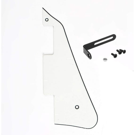 LP Guitar Pickguard with Bracket for Les Paul Electric Guitar Aged White with Black