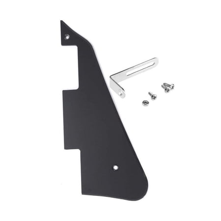 LP Guitar Pickguard with Bracket for Les Paul Electric Guitar Matte Black with Chrome