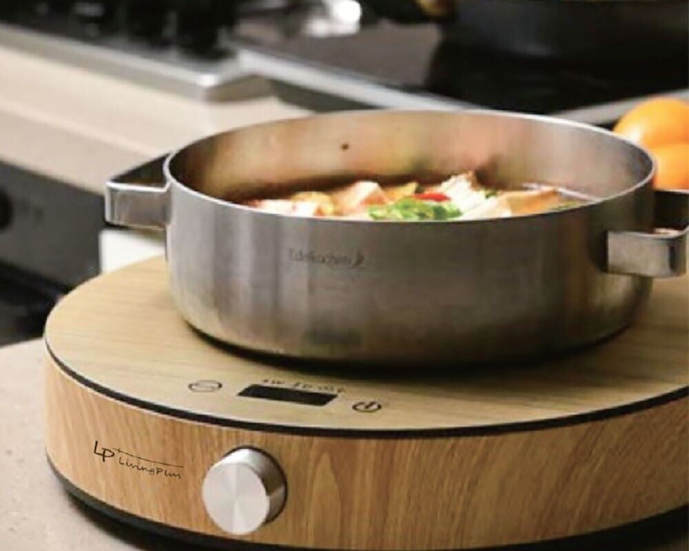LP LIVING PLUS 1800W Induction Cooktop Countertop Burner, 3 Hour Max Timer
