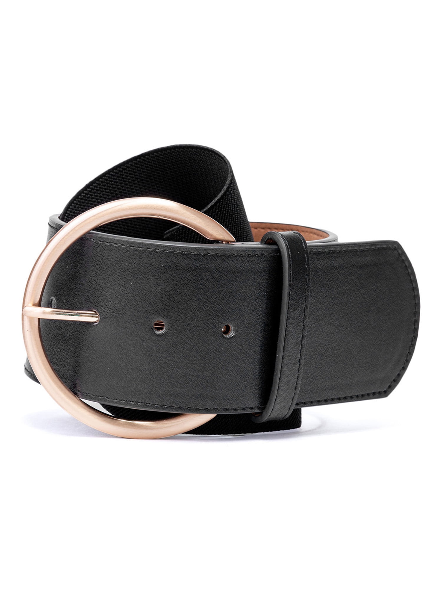 LP LP by Linea Pelle Women's Harness Buckle Belt With Border Stitch