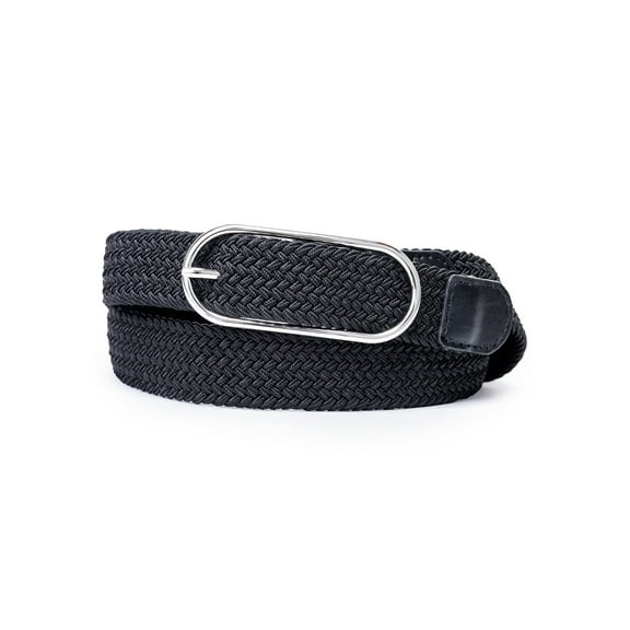 LP | LP by Linea Pelle Women's Woven Stretch Belt, Black