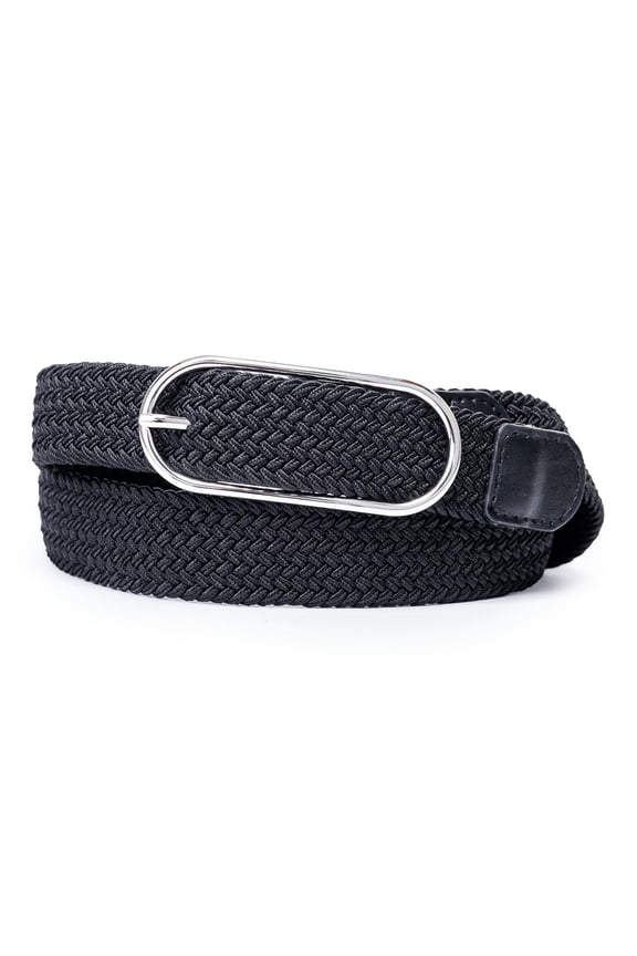LP | LP by Linea Pelle Women's Woven Stretch Belt, Black