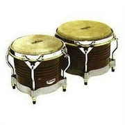 LP Matador Wood Bongos, Dark Brown/Chrome